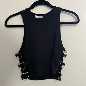 Adika Tank with Metallic Cut Out Hearts (on the side)